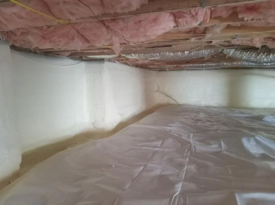 Crawl space encapsulation with closed-cell spray foam for Spray Foam Roofing in Pinson